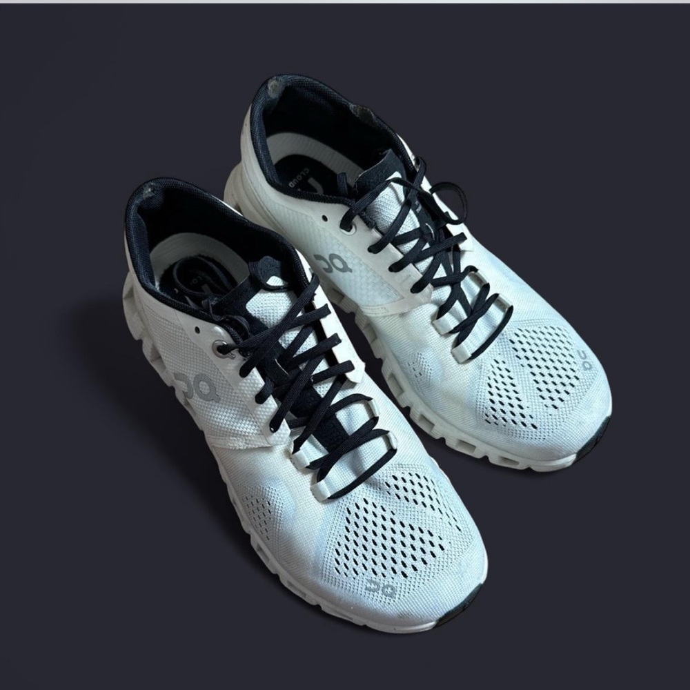 On Running Black and White Athletic Shoes